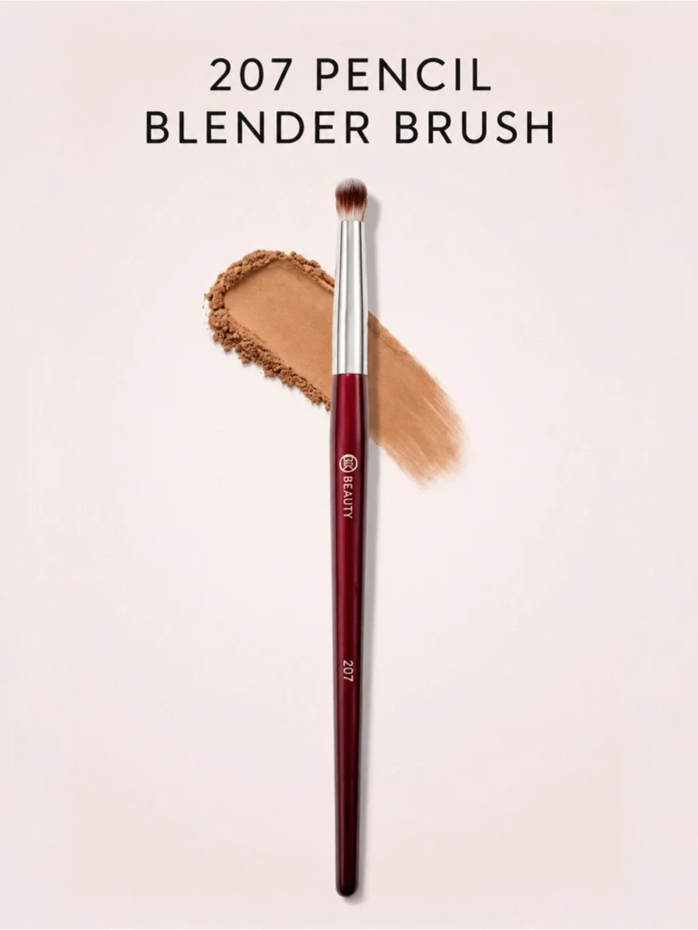 BK Beauty 207 Pencil Blender Brush BNIP Vegan Cruelty Free Eye Brush New